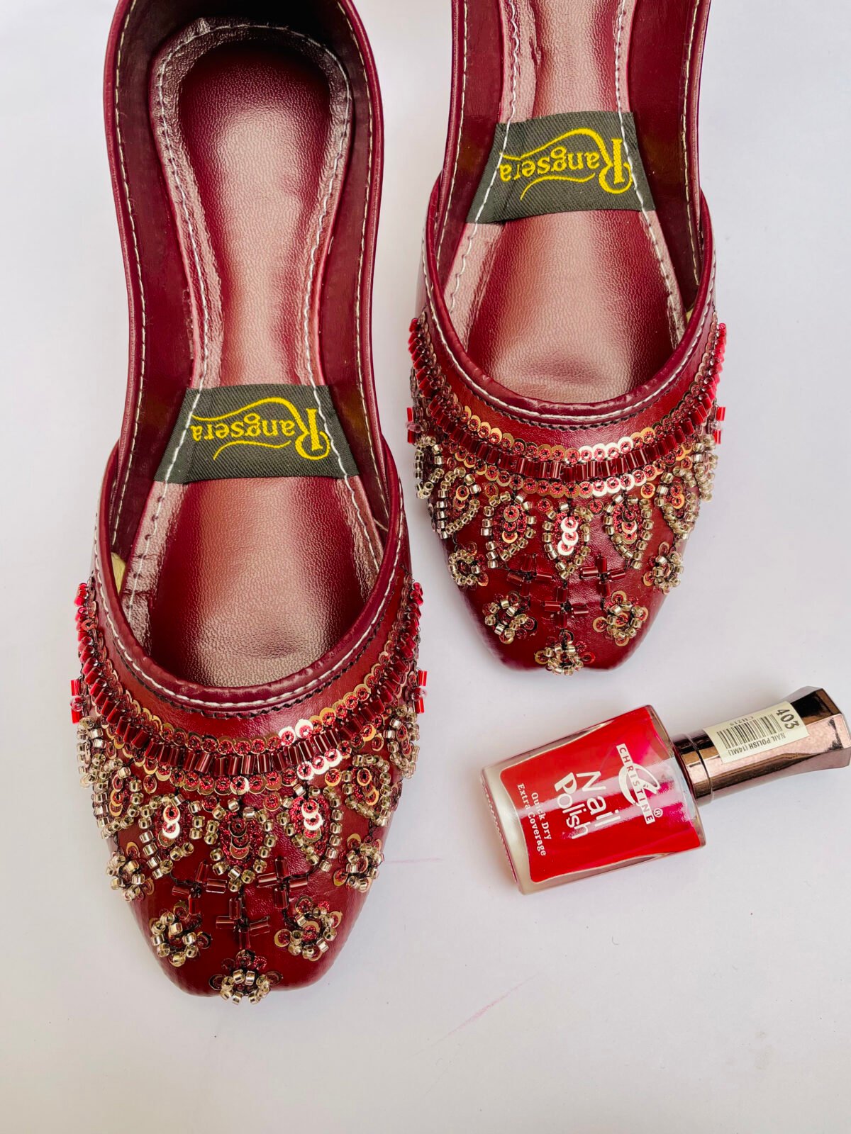 Maroon Stone Khussa - Image 2