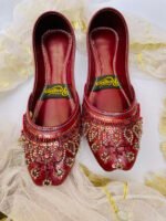 Maroon Stone Khussa - Image 4