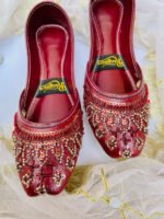 Maroon Stone Khussa - Image 3