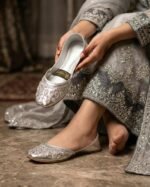 Silver Stone Khussa Handmade Khussa for Women