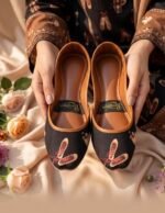 Midnight Bloom Handmade Khussa for Women - Image 2