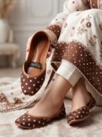 Mahnoor (Coffee Brown) Handmade Khussa for Women