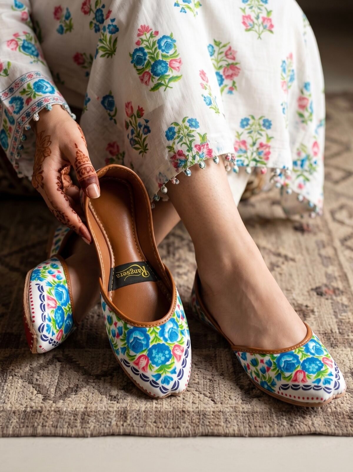 Gul-e-Feroza (Azure Floral) - Image 1