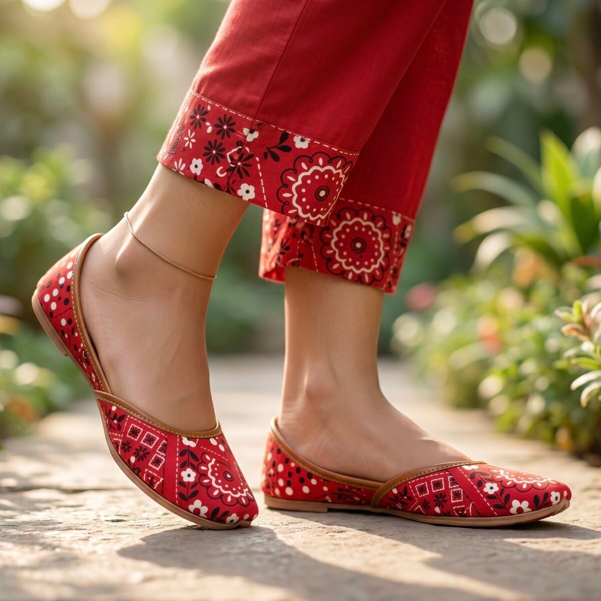Ajrakh Glow (Crimson Red) - Image 2