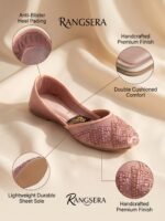 Blush Pink Handmade Khussa for Women - Image 2