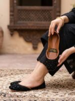Black Velvet Handmade Khussa for Women