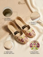 Skin multi Handmade Khussa for Women - Image 2