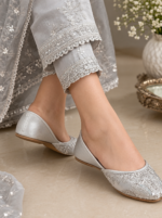Silver Sitari Handmade Khussa for Women - Image 2
